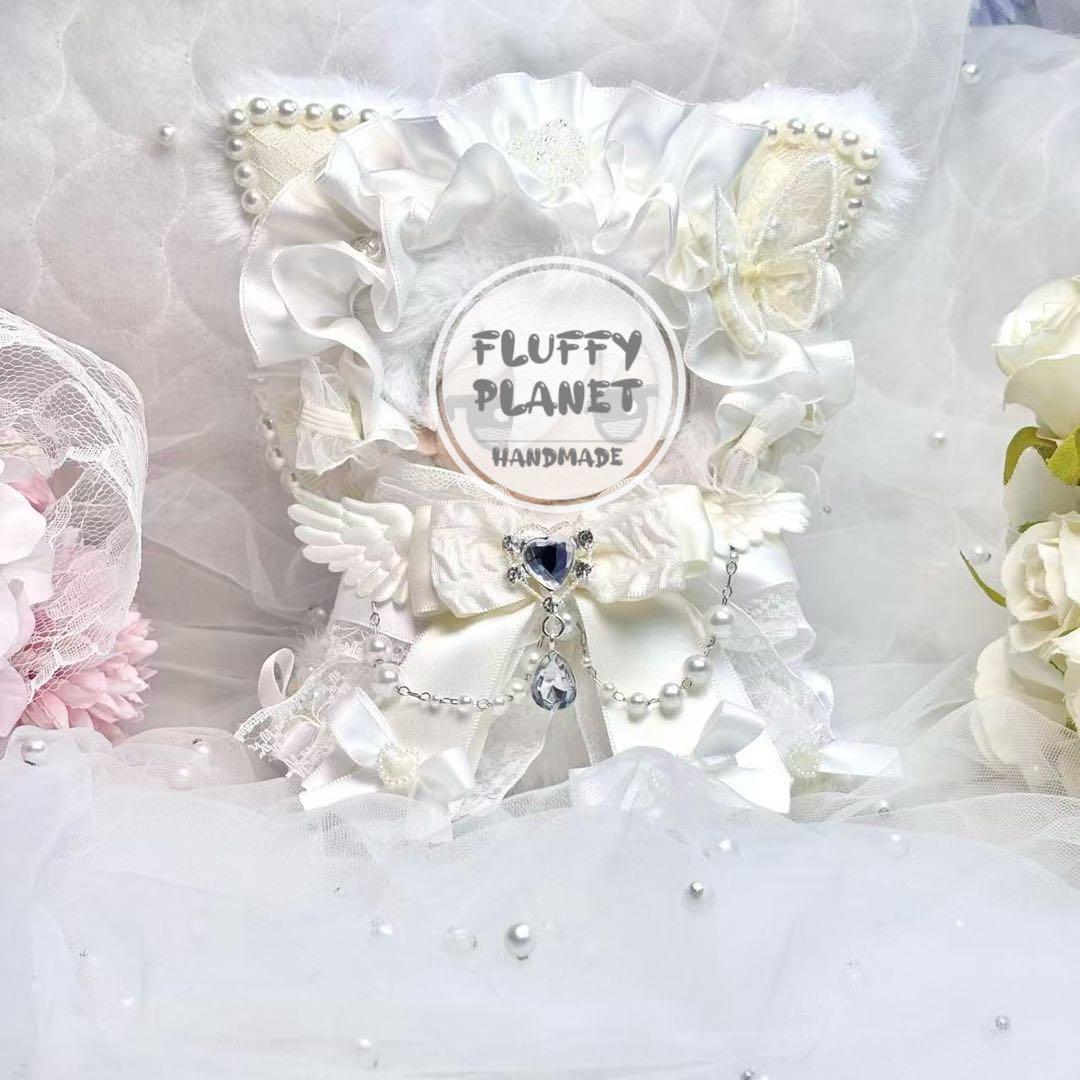 【ひ♡ 】 おすわりホワイト天使#33&おすわり黒白猫#54 2点セット