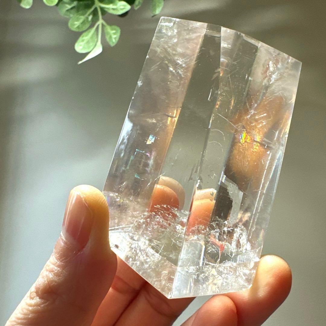 カルサイト　高品質　虹　プリズム　113.5 レインボーカルサイト