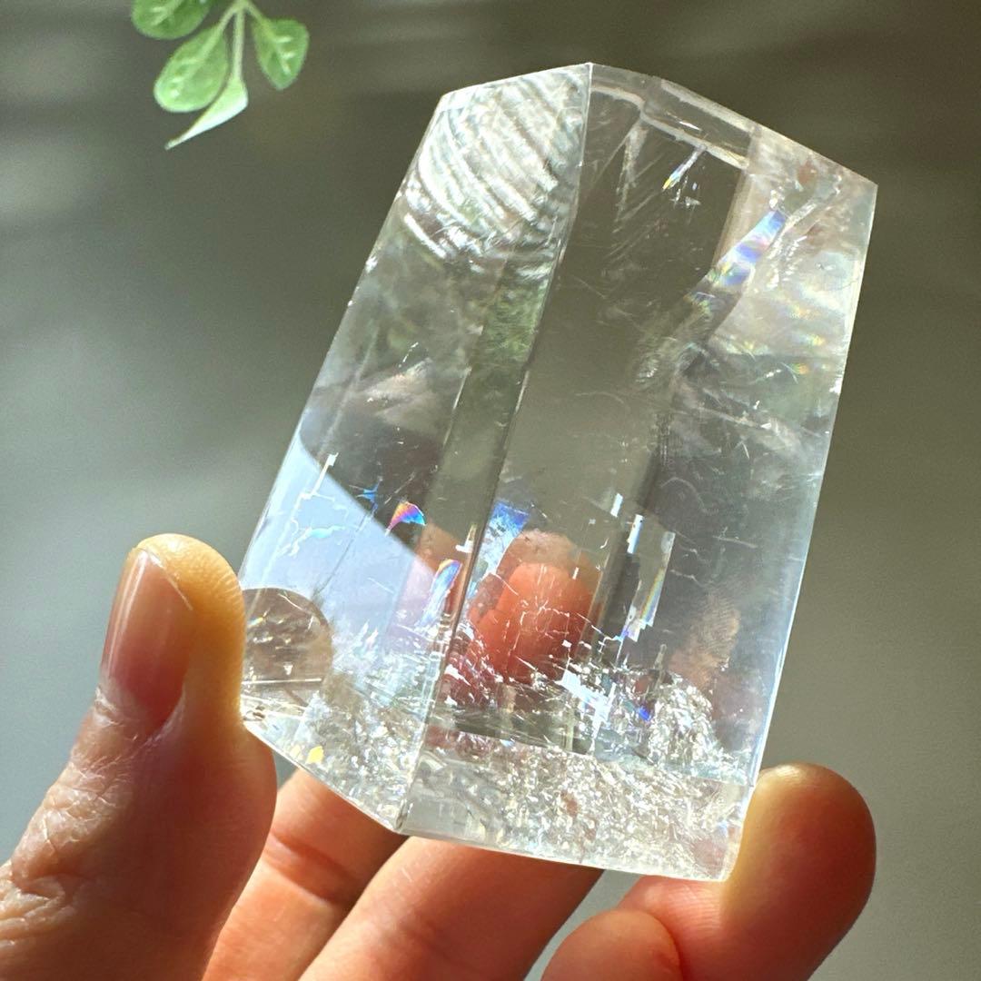 カルサイト　高品質　虹　プリズム　113.5 レインボーカルサイト