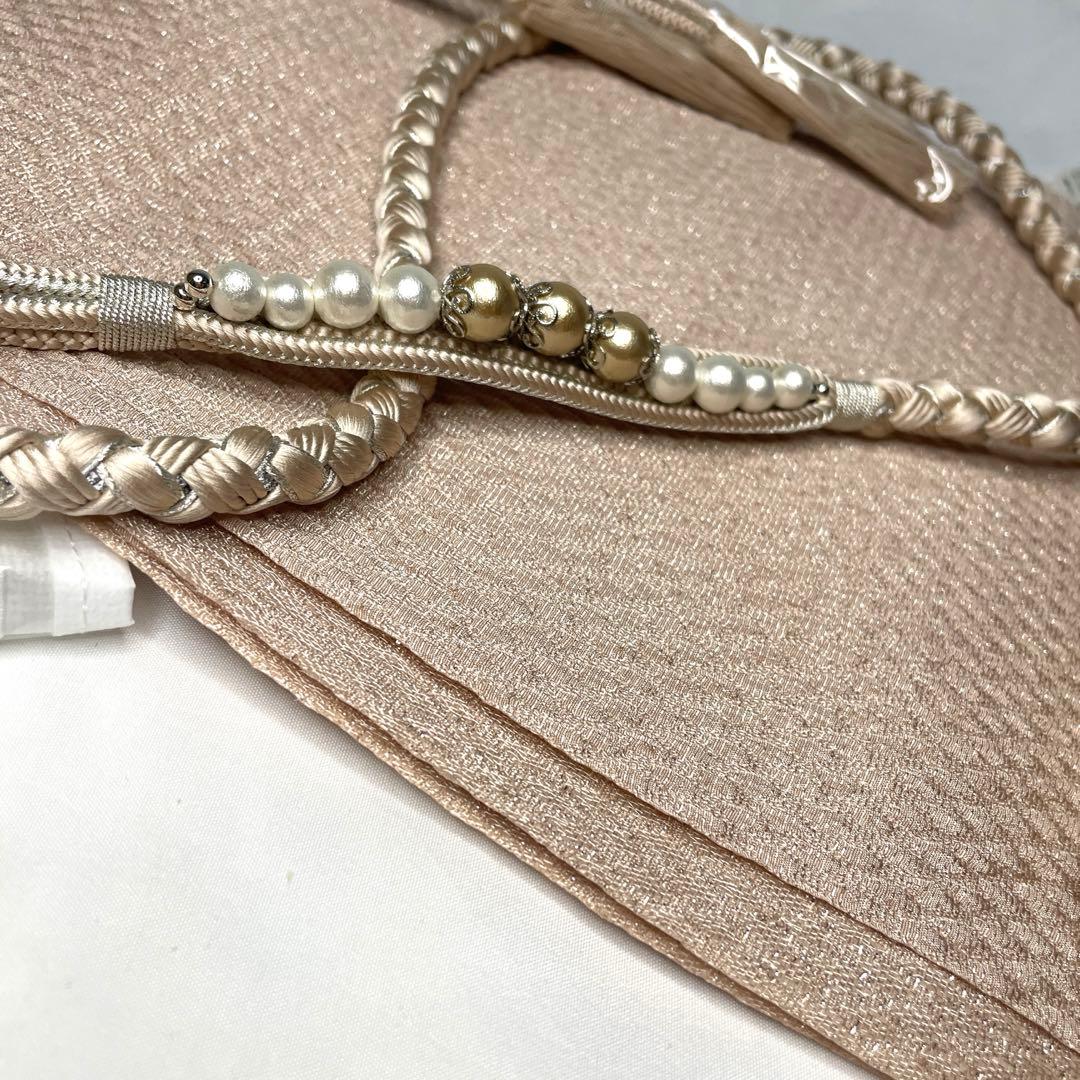 新品　振袖用　最新モデル　モカベージュ　帯締め　帯揚げ　半襟　重ね襟　成人式