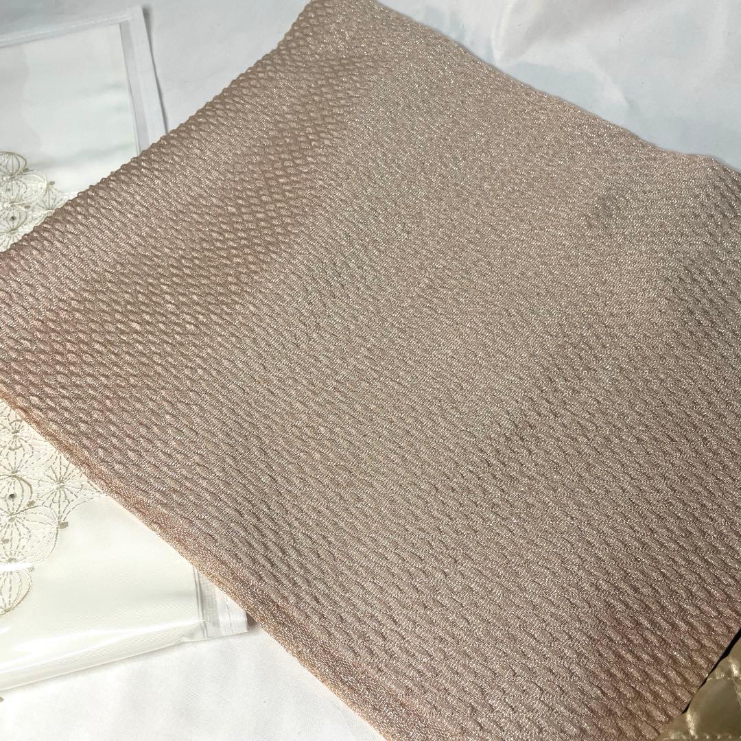 新品　振袖用　最新モデル　モカベージュ　帯締め　帯揚げ　半襟　重ね襟　成人式