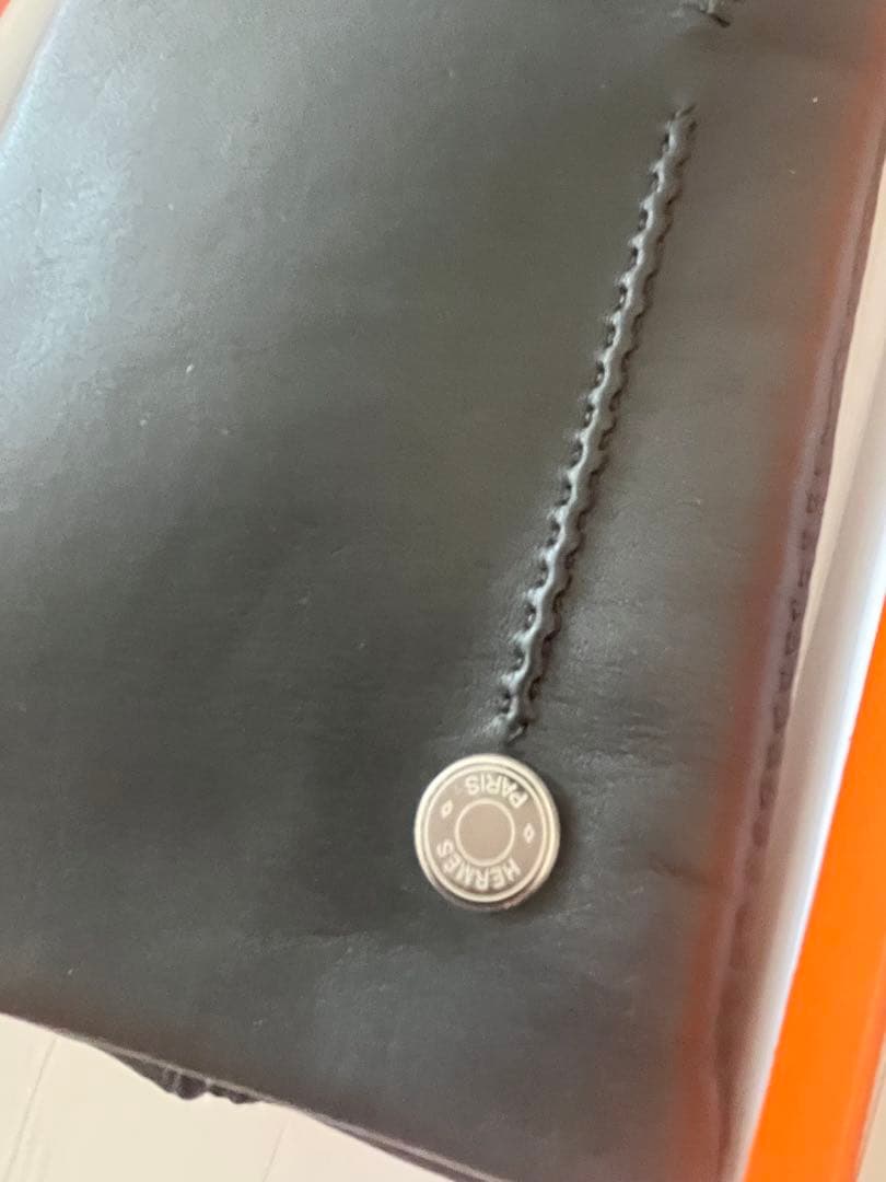 エルメス　セリエボタン　ラム　手袋　黒　8.5 23㎝　新品未使用
