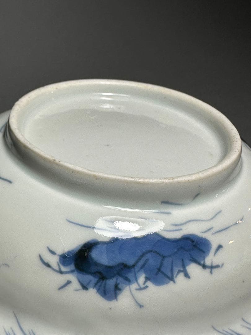 古伊万里　貝尽くし紋様　変形皿　2枚セット　染付皿