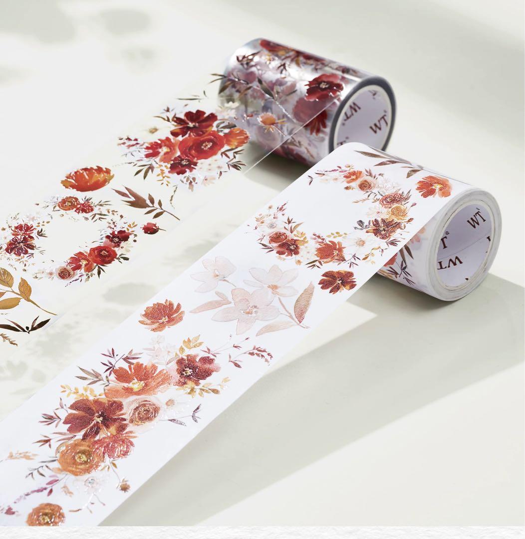 ⭐️SALE⭐️WT《花深煦色》海外マスキングテープ　マステ 【1906】