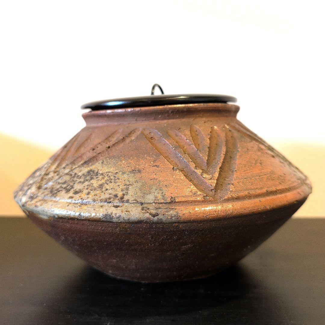 備前焼 水指 時代箱