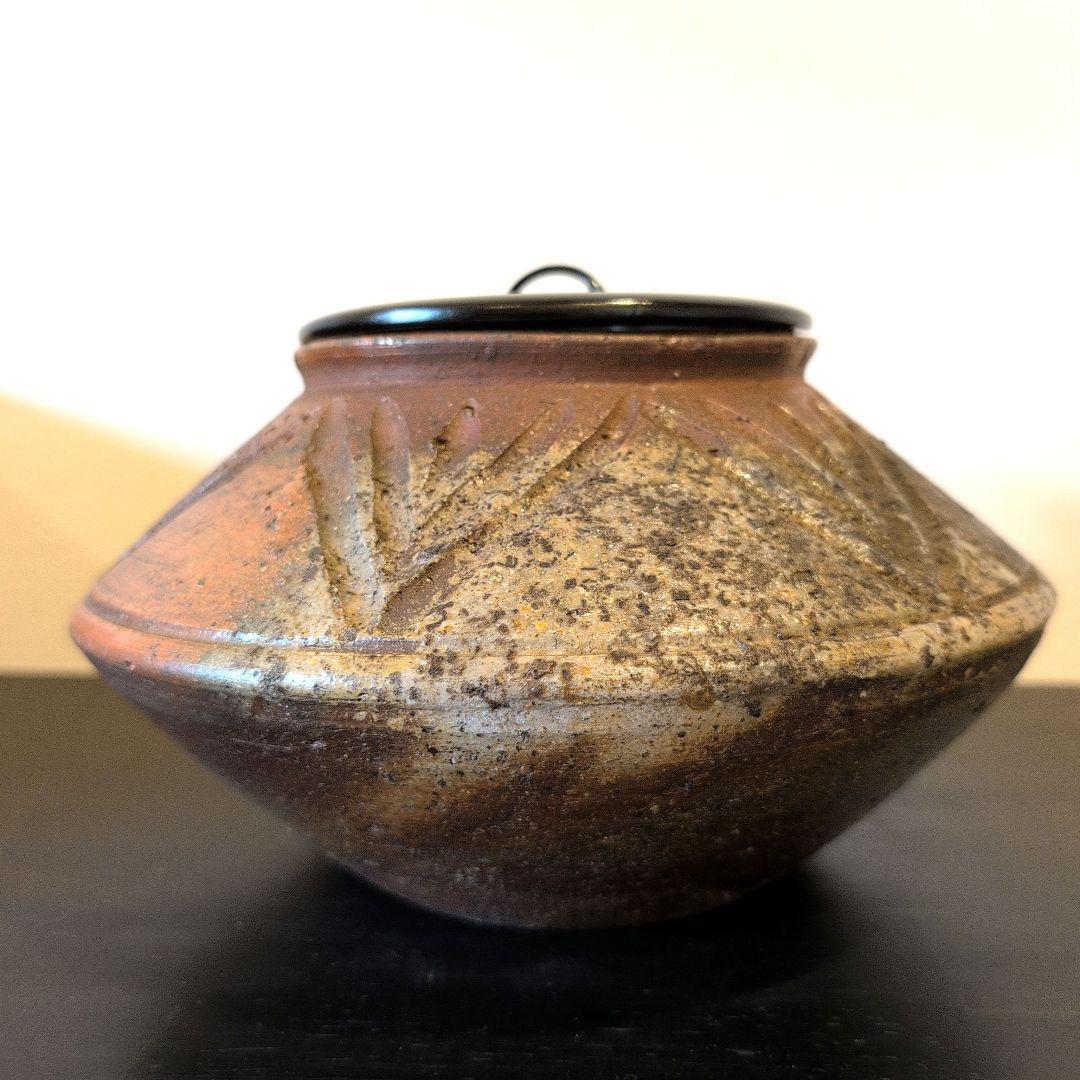 備前焼 水指 時代箱