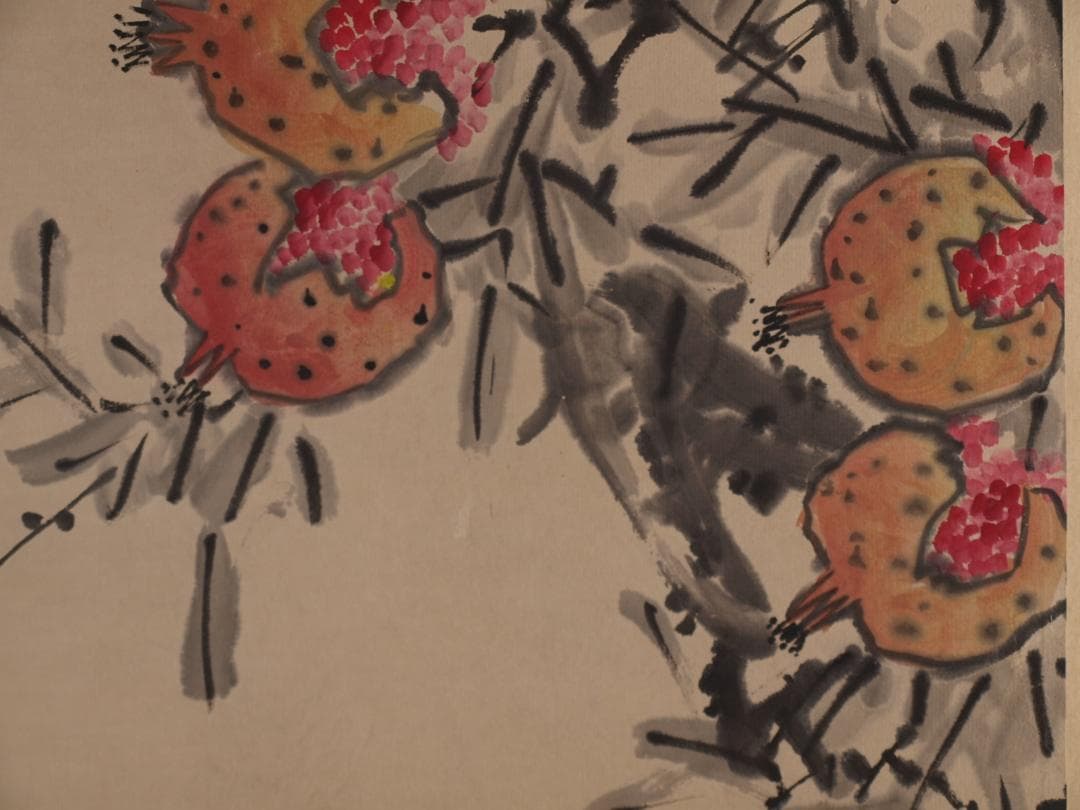 中国近時代の女画家　陈半丁作　紙本　激安骨董品 古美術 DE606B3-2