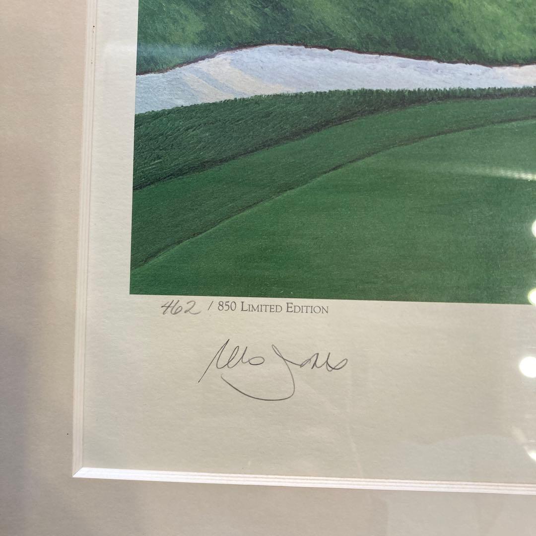 Linda Hartough サイン入り ゴルフ場の絵 1989年 古画