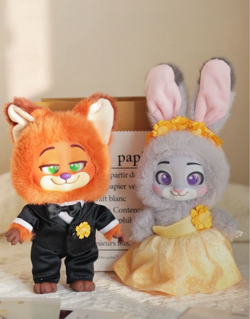 TOPTOY ズートピア　ぬいぐるみ　ニック ジュディ、スーツ