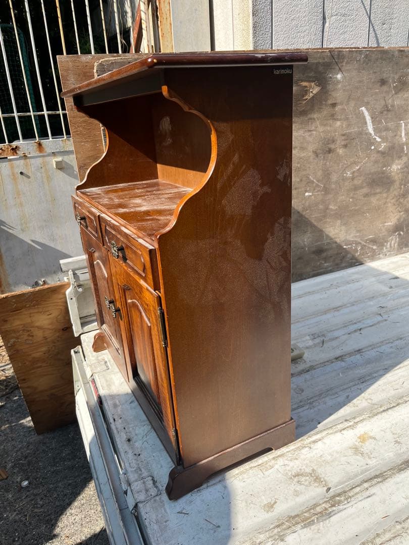 カリモク　karimoku コロニアル　木製電話台 ダークブラウン 幅約60cm
