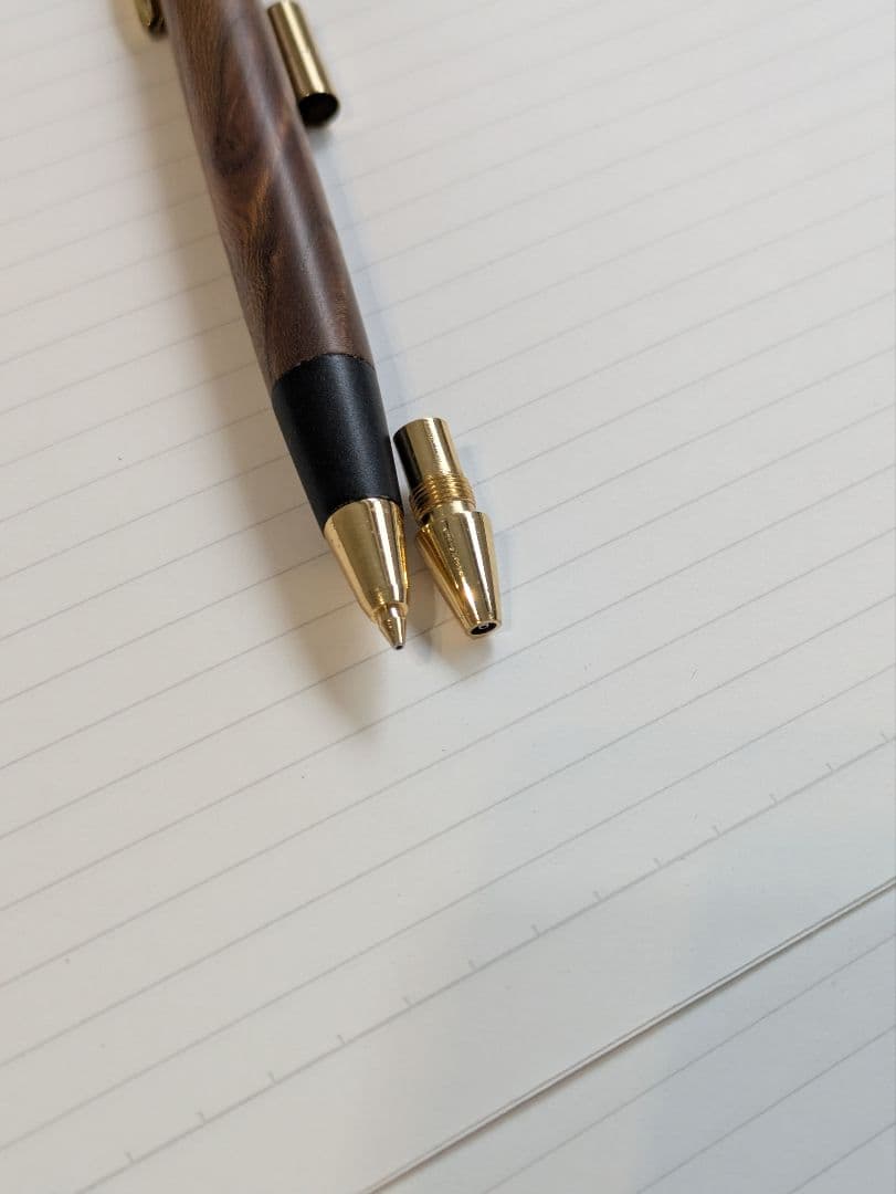 野原工芸　限定　欅上杢　旧型　シャープペンシル　固定式口金