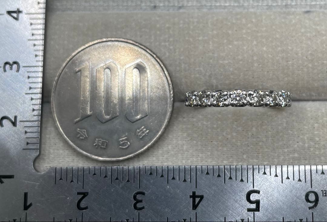 JL187★高級 ダイヤモンド1ct プラチナ フルエタニティ リング