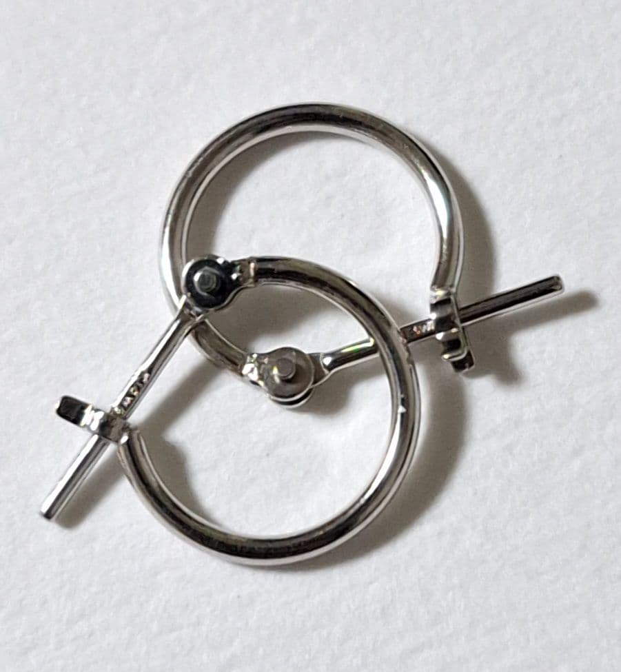 14金 フープピアス k14WG