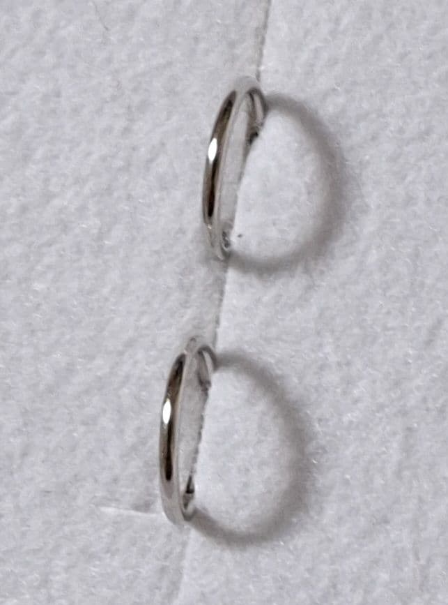 14金 フープピアス k14WG