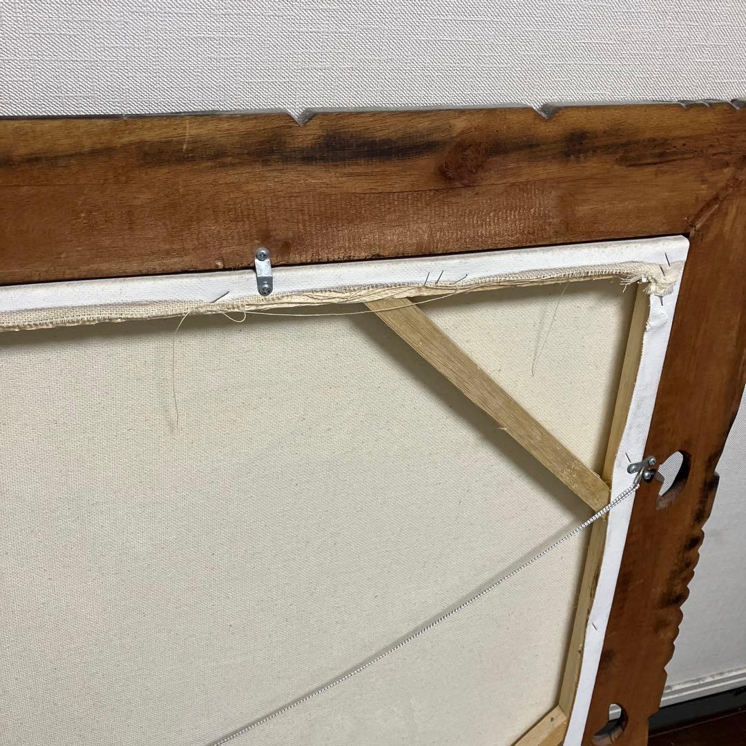 特大バリの風景画　ライステラス　油彩画 キャンバスサイン入り 148×88cm