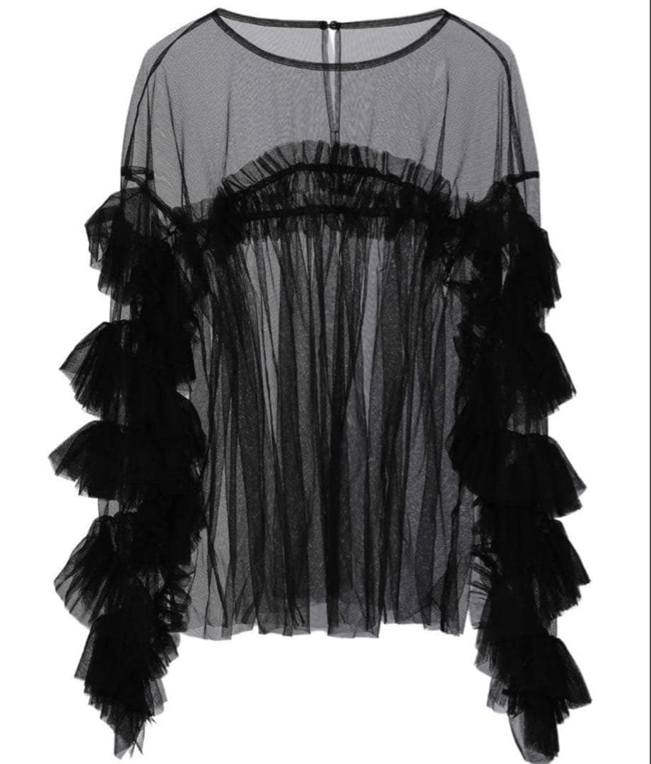 andresd デコラティブチュールトップス ブラック