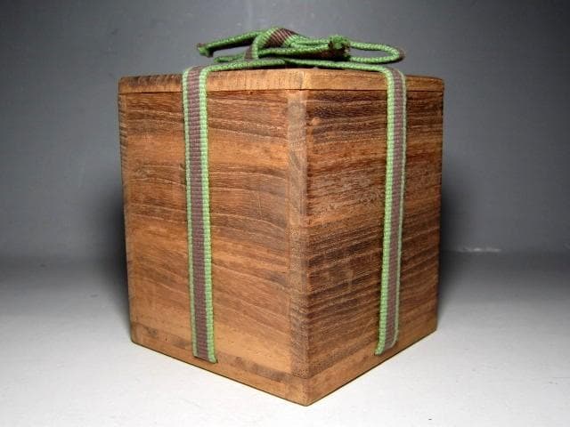 千家十職 指物師 駒沢利斎 桐木地 中棗 裏千家十四代 淡々斎花押　　　m129