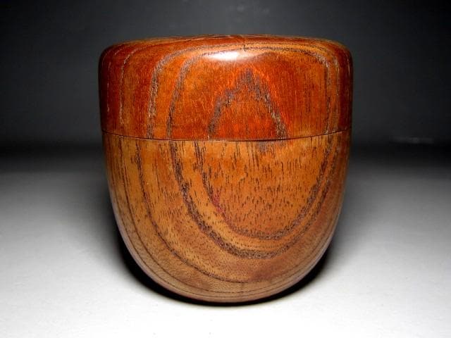 千家十職 指物師 駒沢利斎 桐木地 中棗 裏千家十四代 淡々斎花押　　　m129