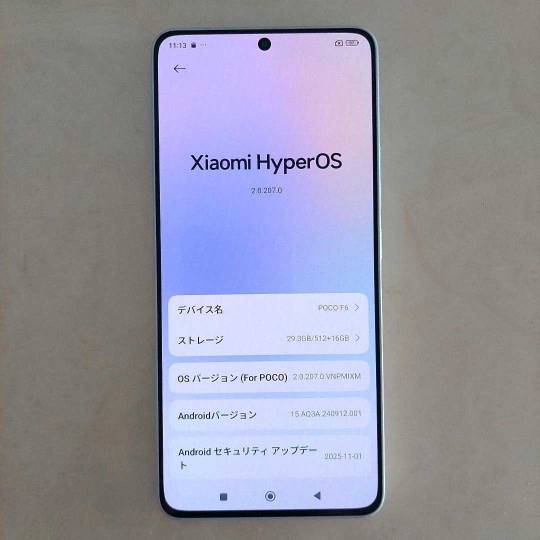 Xiaomi POCO F6 スマートフォン　RAM12GB、ROM512GB