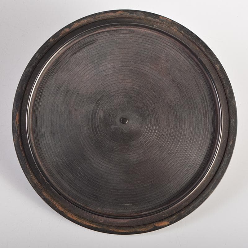 茶道具　人間国宝　釜師　高橋敬典作　桐文　真形釜　鉄釜　共布共箱　MR7512B