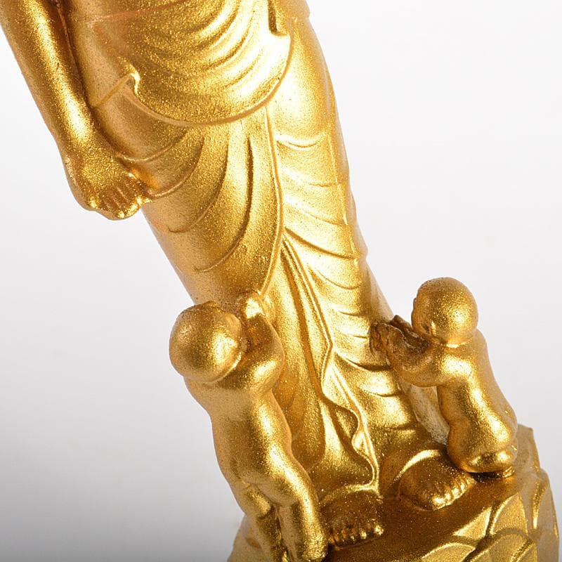 仏教美術　古銅鍍金　水子観音像　仏像　置物　箱付　C　5983