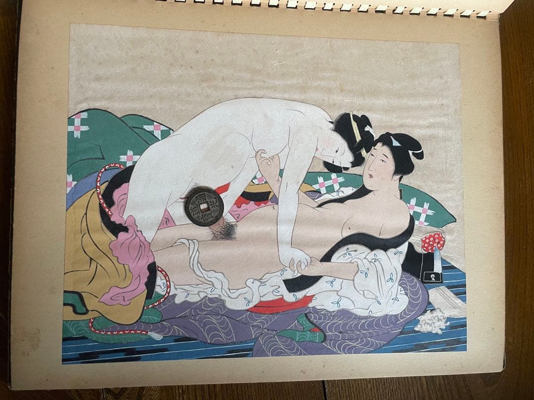 春画　12幅　日本画　肉筆　骨董　年代物　手描き