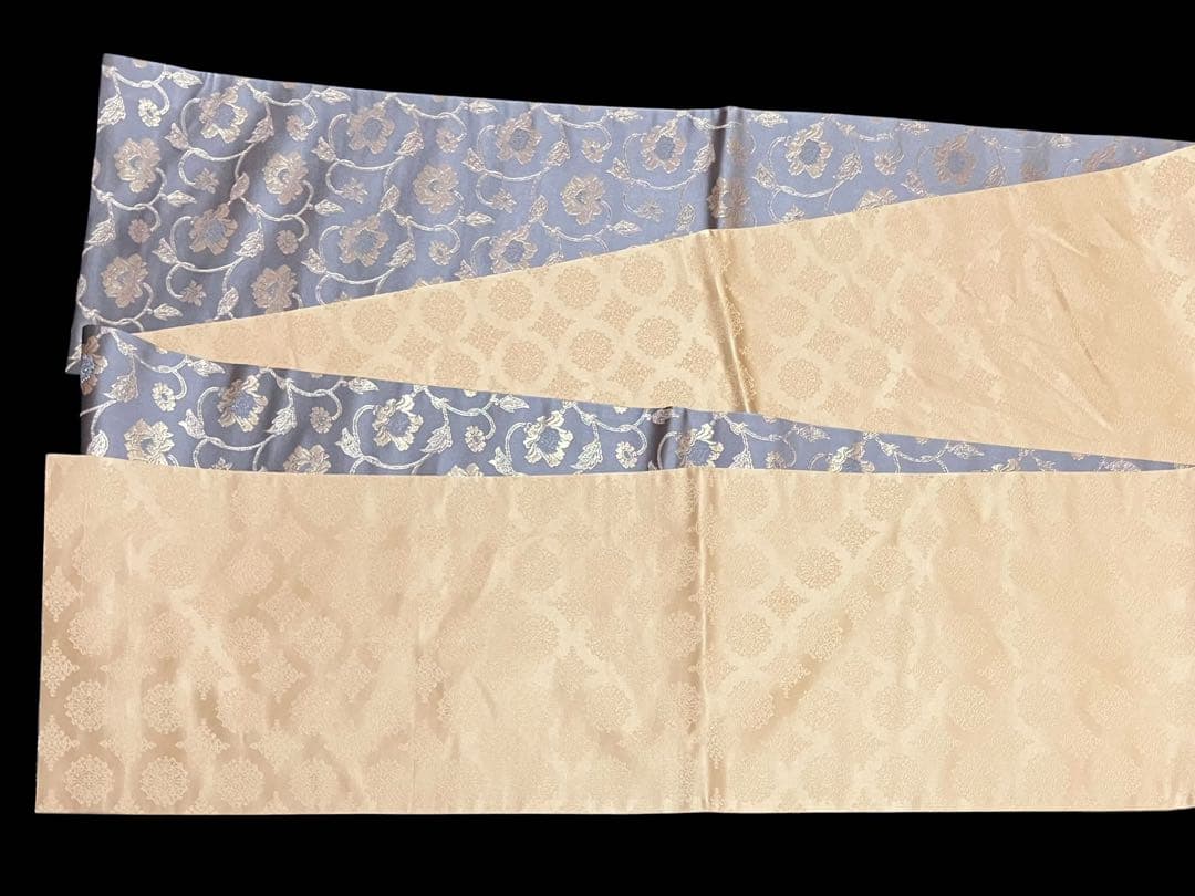 龍村晋謹製 袋帯 全通柄 正絹 牡丹唐草文 未使用 イ5793