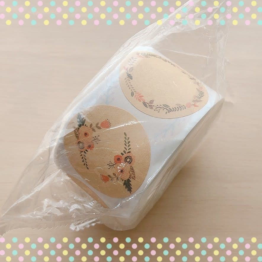 ラスト＊アソート＊サンキューシール＊切り売り60枚3.8cm＊ラベル＊メッセージ