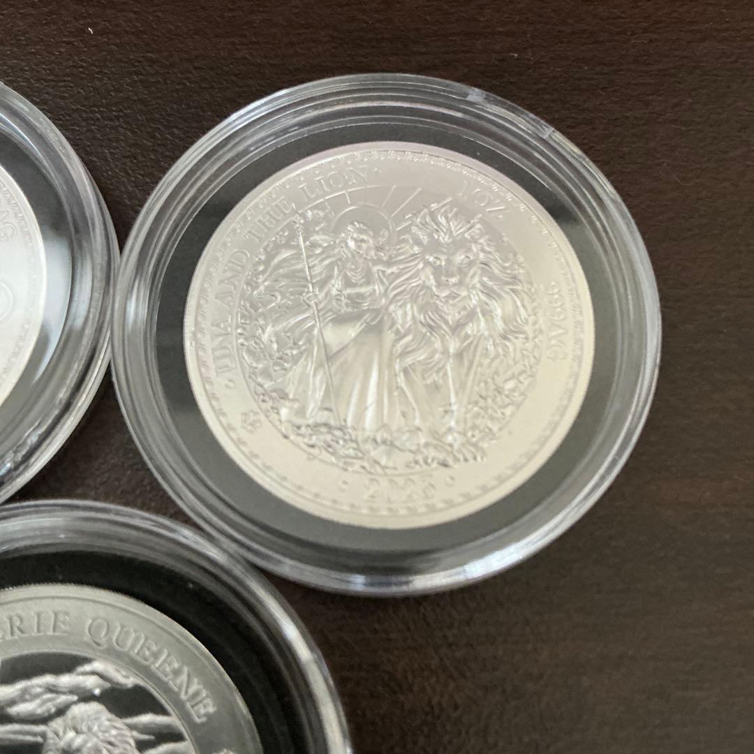 ウナとライオン　2022.2023.2024　3枚セット　セントヘレナ　銀貨