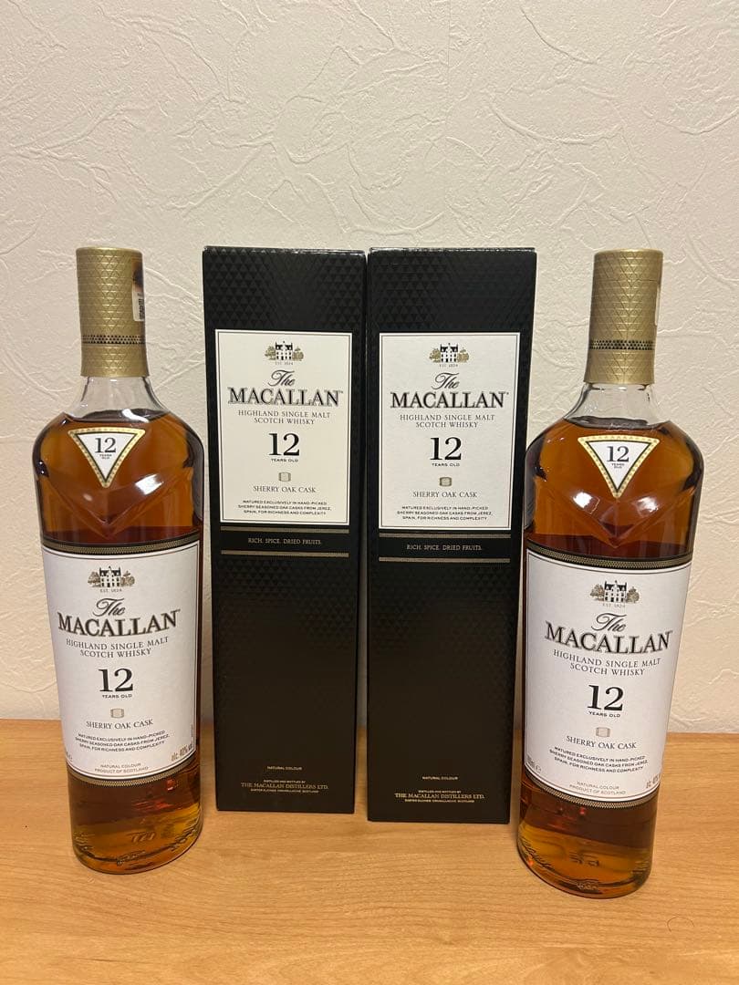 The Macallan 12年 シェリーオーク2本 山崎　白州　4本セット