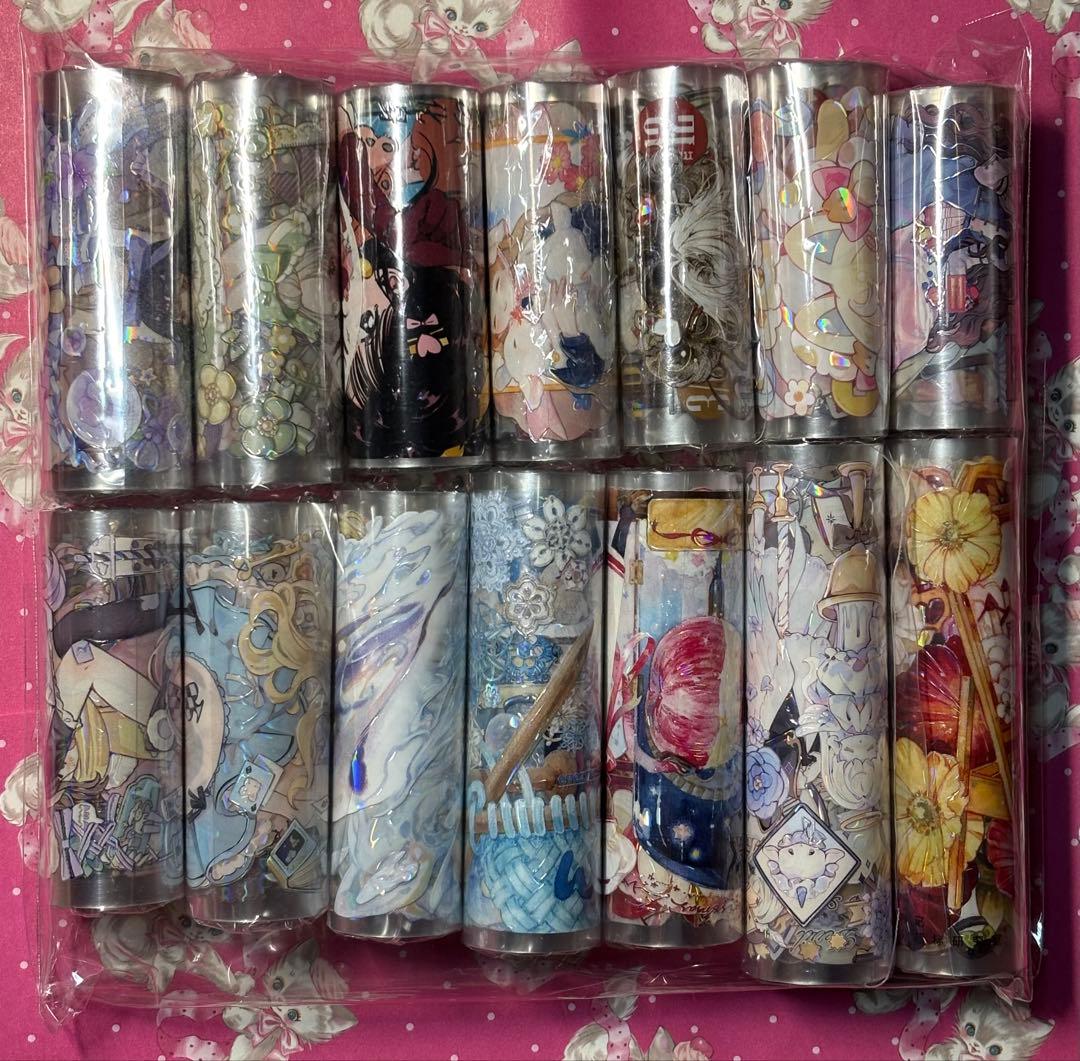 海外マステ100ループセット　花装飾人物MIX