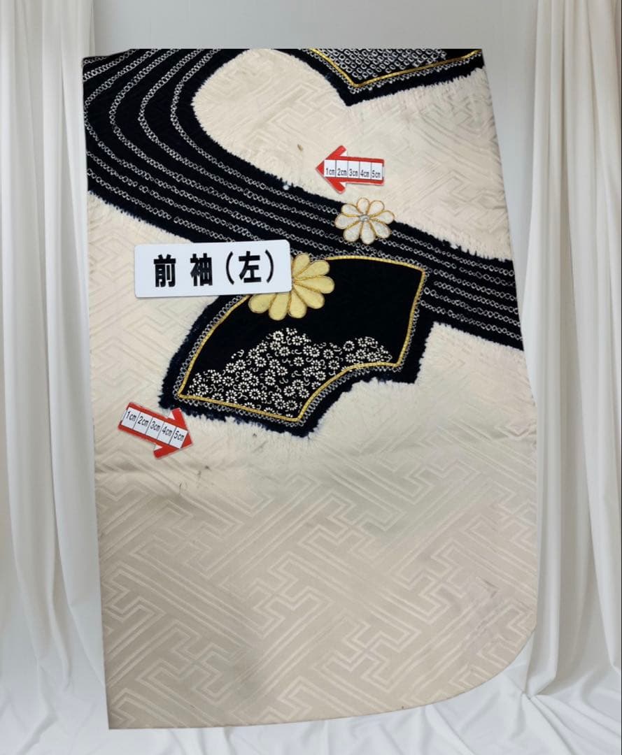 （8060）⌘（正絹）白黒︎✿絞り振袖フルセット ⌘
