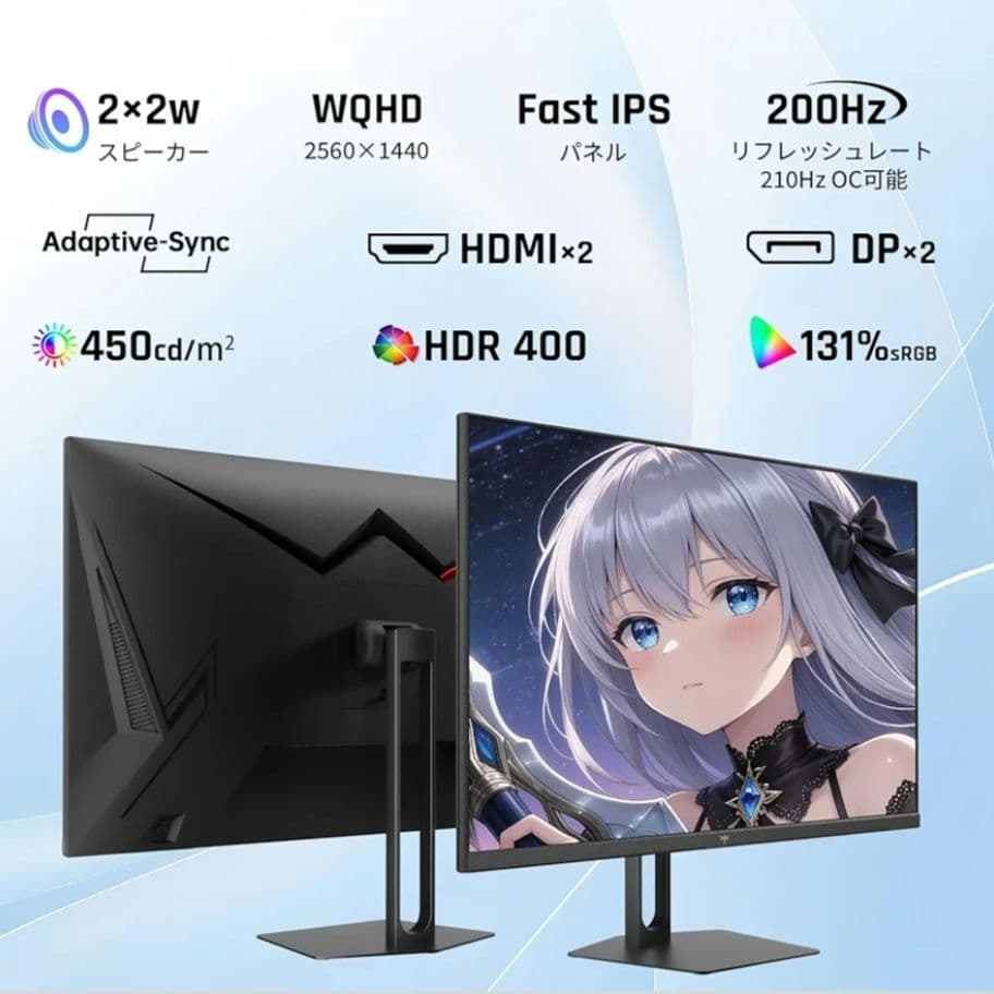 27インチ WQHD Fast IPS モニター H27T22C