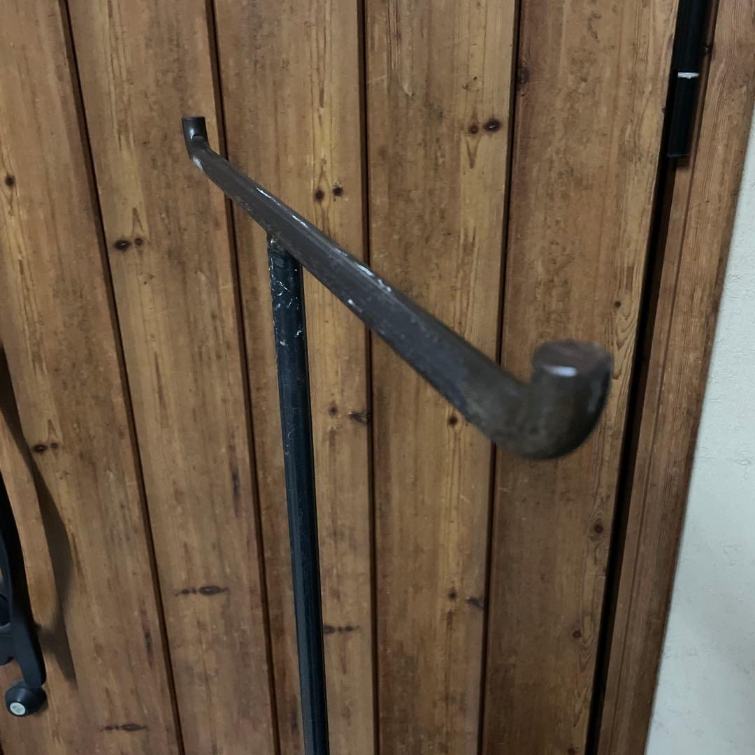 インダストリアル アイアン T字ハンガーラック シャビー 店舗什器 黒