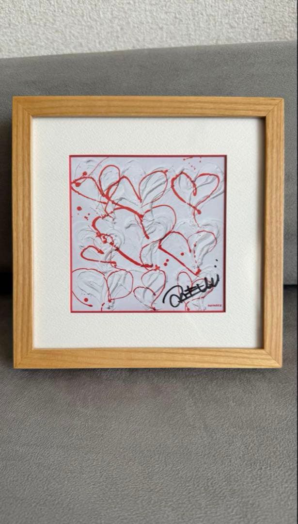 【サイン入り】とんねるず 木梨憲武 ノリさん アート作品　イラスト 絵　額縁付き