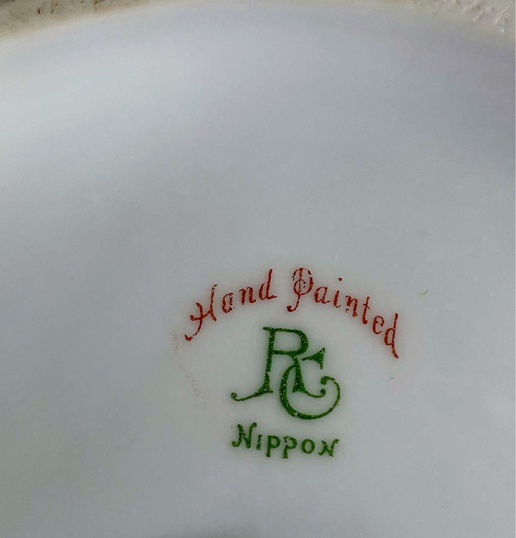 【美品】オールドノリタケ 金盛り チョコレートポット ３小皿 1ソーサー セット