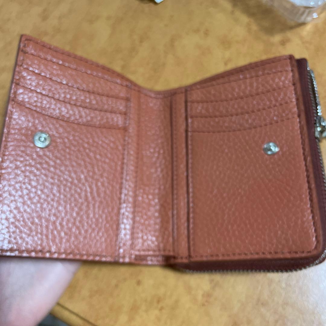 H ブラウンレザー ミニ財布　HIROFU