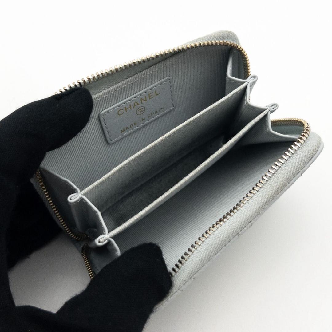 【極美品】CHANEL クラシックジップパース　マトラッセ　キャビアスキン