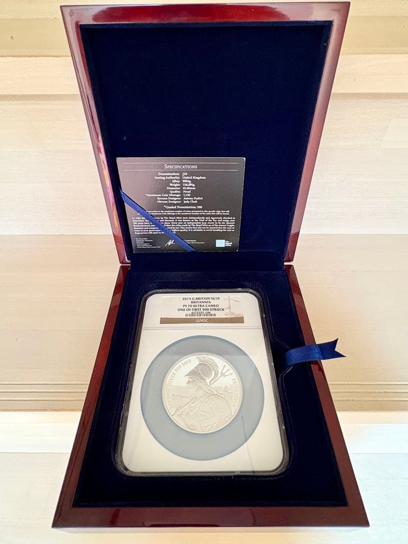 2015 イギリス ブリタニア 10ポンド 5オンス 銀貨