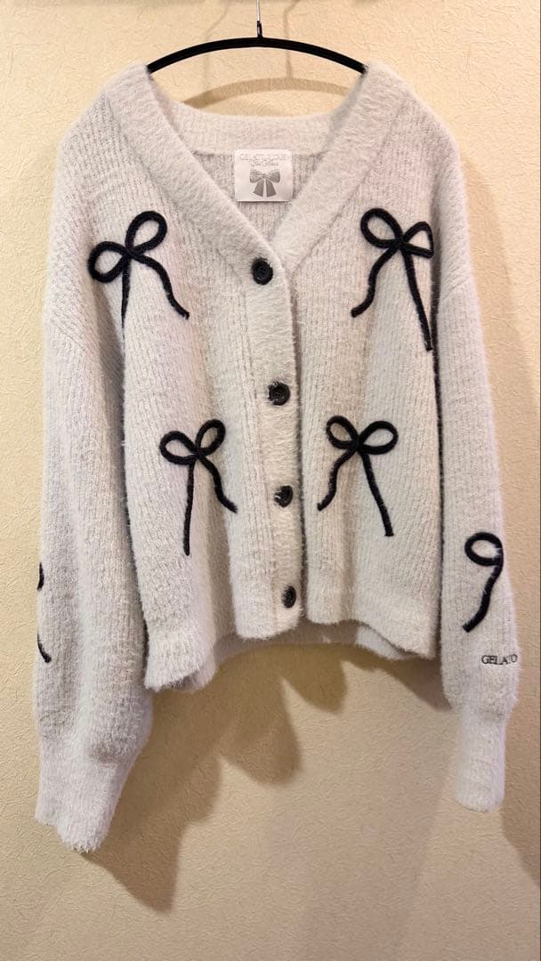 新作完売　ジェラートピケ　HALLOWEENフェザーカーディガン