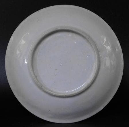 【時代磁器　染付　帆掛　山水文五寸皿　五枚／生掛・切込焼・初期古伊万里】