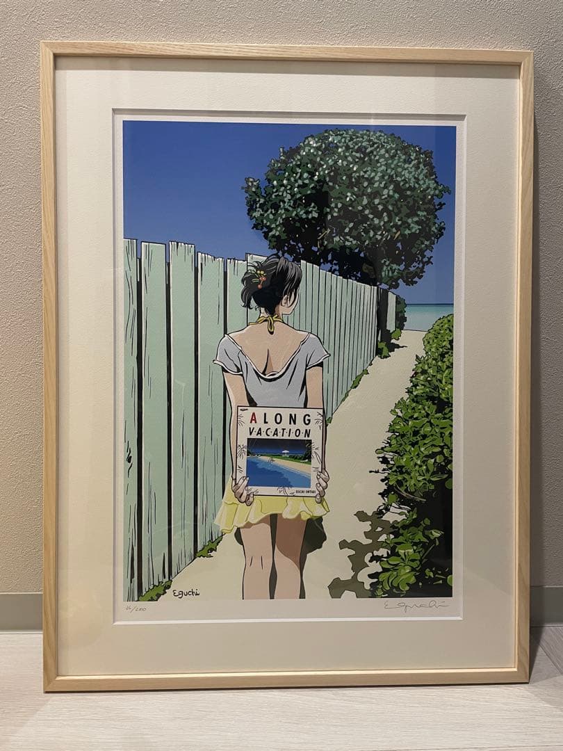 江口寿史シルクスクリーン「ALONG VACATION」