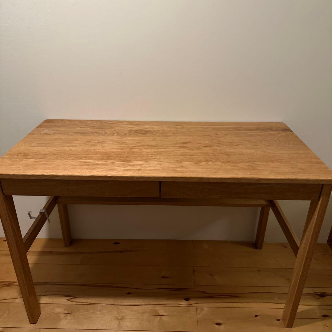 ***様 無印　オーク材 ダイニングテーブル 引き出し
