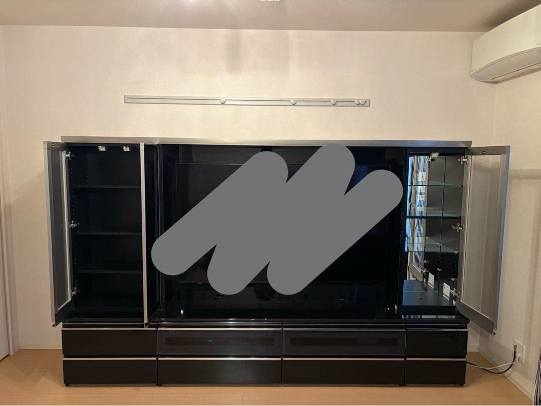 パモウナ テレビボード(3 点セット)※本ページはキュリオケース(右側)