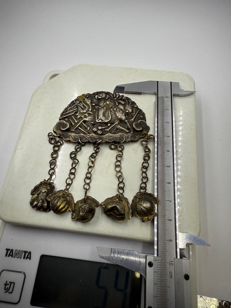 中国清代銀製麒麟童子