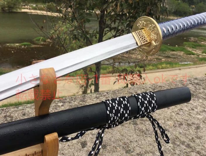 【ブラック】長尺 武具　刀装具　日本刀　模造刀　居合刀 鑑賞用 武蔵 贈り物