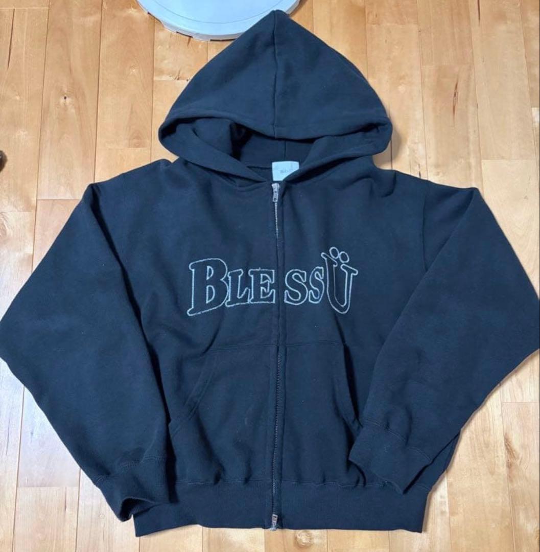 ブレスユー　BLESSU ジップアップパーカー　ブラック　M
