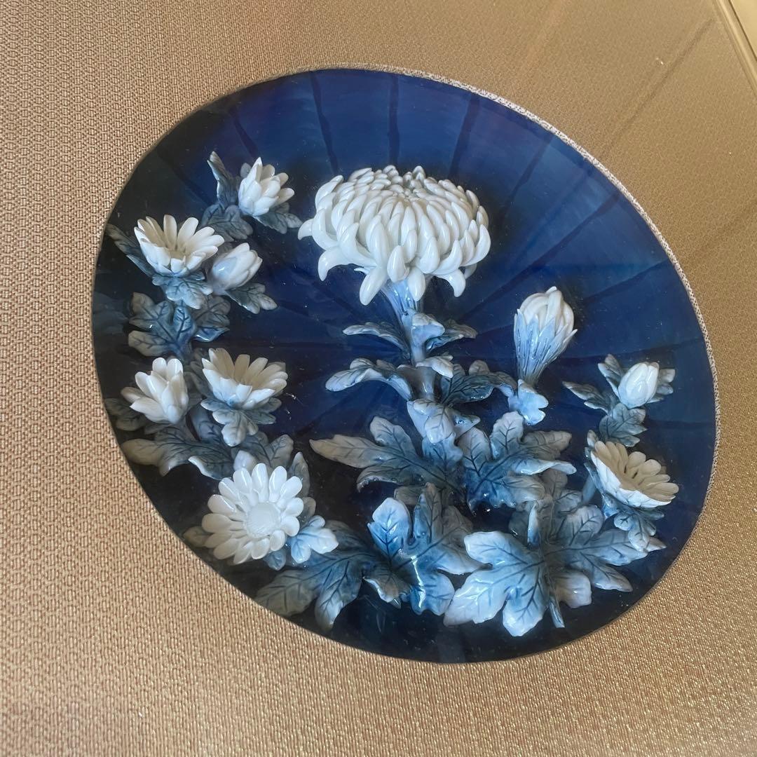 有田焼　一陶作　陶額　尺額皿　55×53×8 焼物　加藤一陶　アート