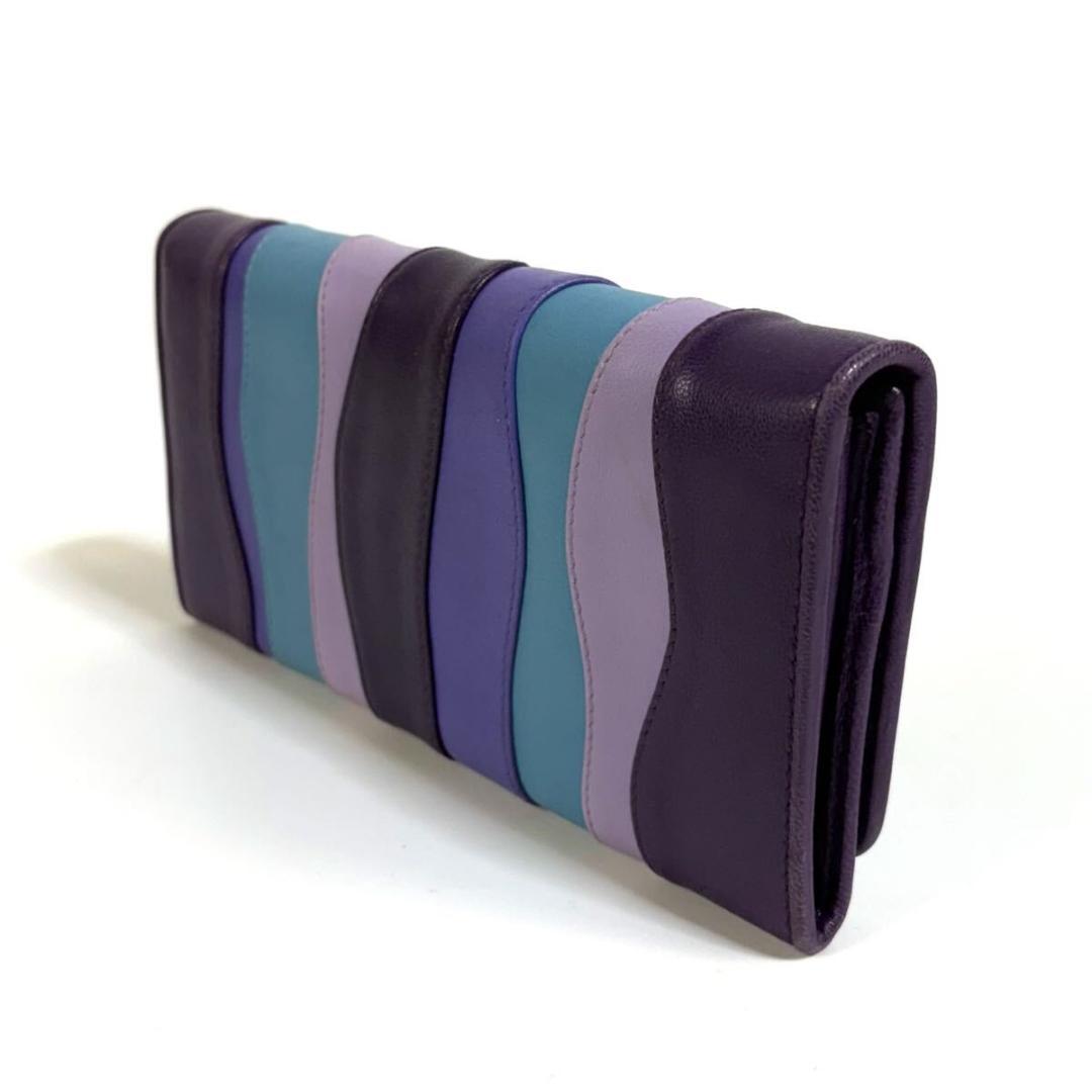 【美品】PRADA サフィアーノ レザー 二つ折り財布 イタリア製 元箱付