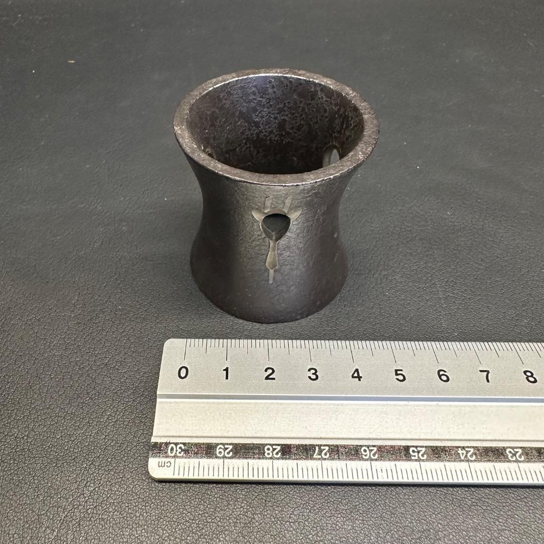 ♡Ea左1008 釜師 蓋置 透かし彫り 沈金彫立鶴蓋置 縁起物 茶道具